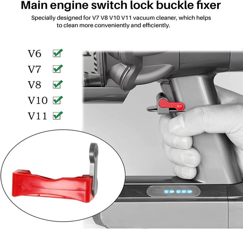Abzugssperre für Staubsauger V6 V7 V8 V10 V11, Rot
