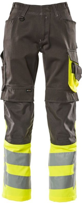 Leeds Arbeitshose Gr. 82C58 dunkelanthrazit/hi-vis gelb - Mascot