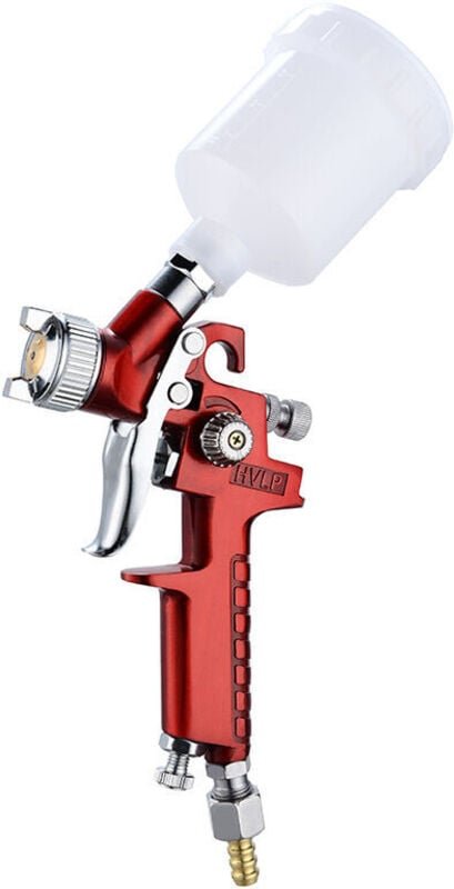 Shining House - Luft-Schwerkraft-Spritzpistole, Druckluft-Kompressor-Spritzpistole (rot)