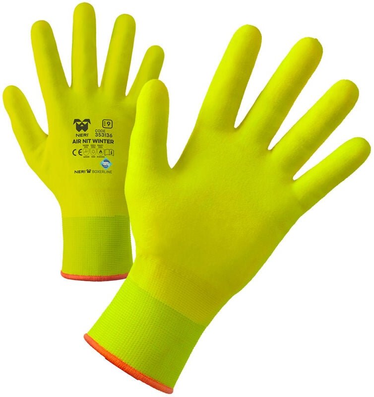 Neri - Air Nit Winter Winterarbeitshandschuhe - 9 (l) - Gelb