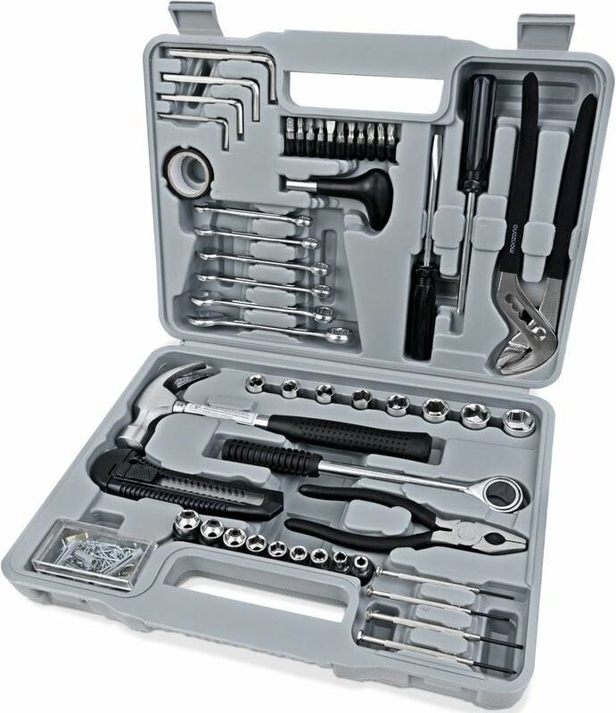 Monzana Werkzeugset 141 tlg. Transportkoffer Stahl Werkzeugkoffer Werkzeugkiste Werkzeugkasten Werkzeugbox