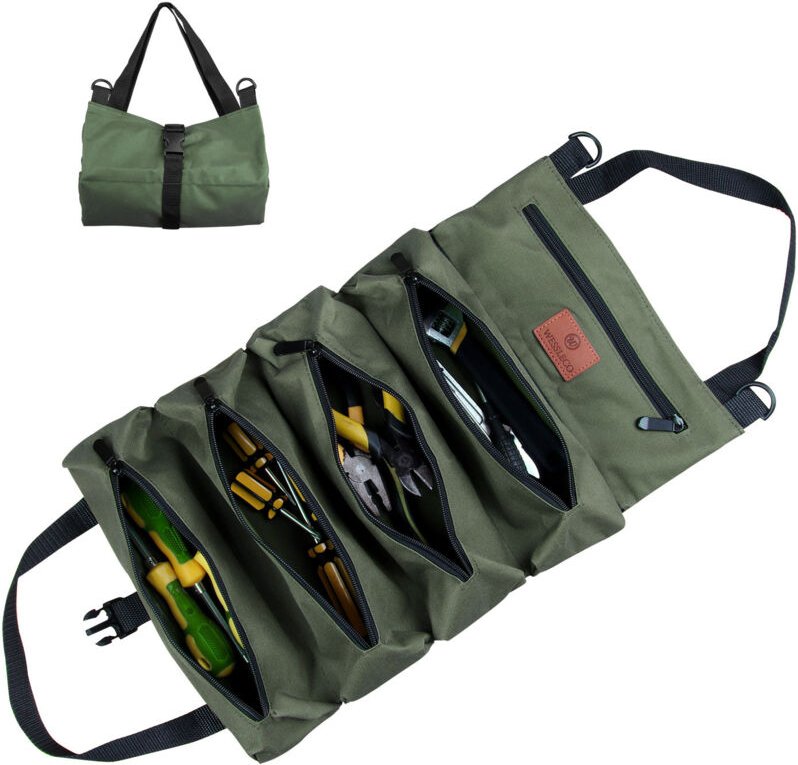 Qiedie - Oxford-Stoff-Werkzeugsatz, elektrischer Arbeitssatz, Werkzeugtasche, im Auto montierter hängender Hardware-Werk...