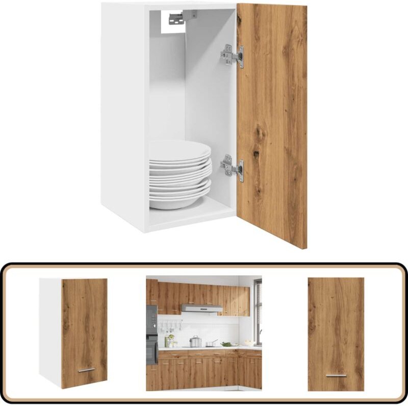 Hängeschrank Artisan-Eiche 30x31x60 cm Holzwerkstoff - Vidaxl