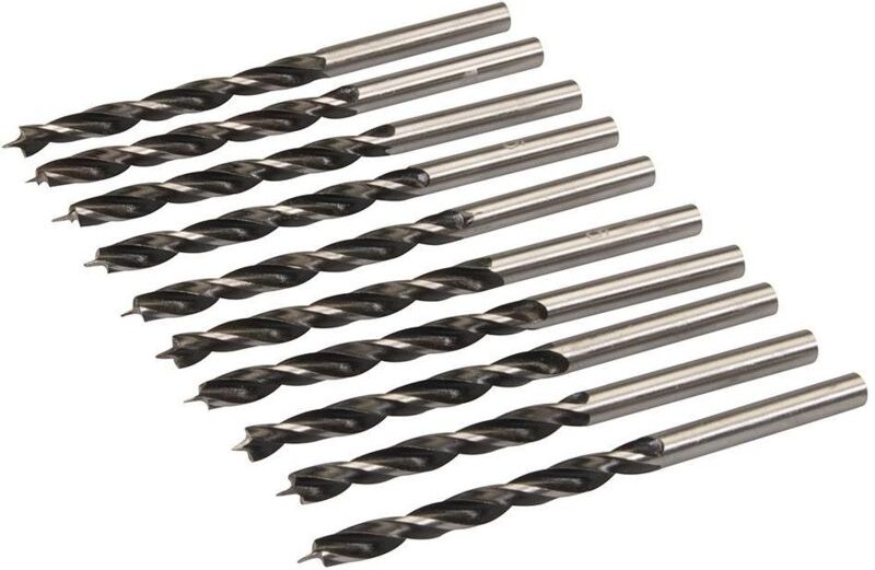 10 x Holzspiralbohrer mit Zentrierspitze 5mm
