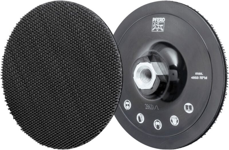 PFERD TOOLS POLIVLIES-Klettrondenhalter PVKRH Ø 125 mm Gewinde M14