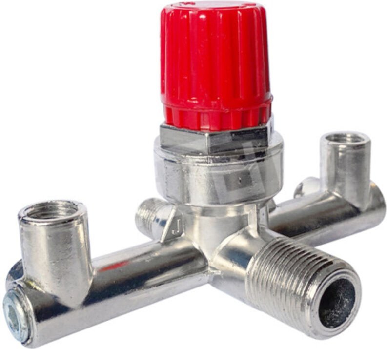 Gussbrücke mit Druckminderer für Druckluftkompressor