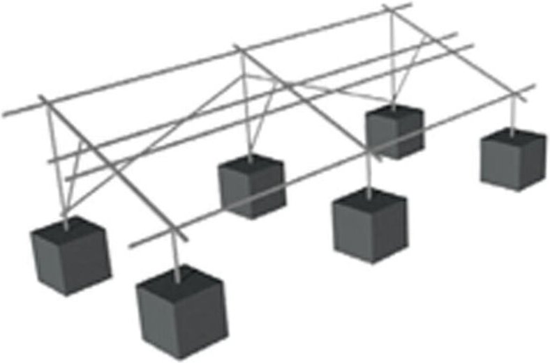 JBM15446 Solarpanel-Halterung für Zementsockel