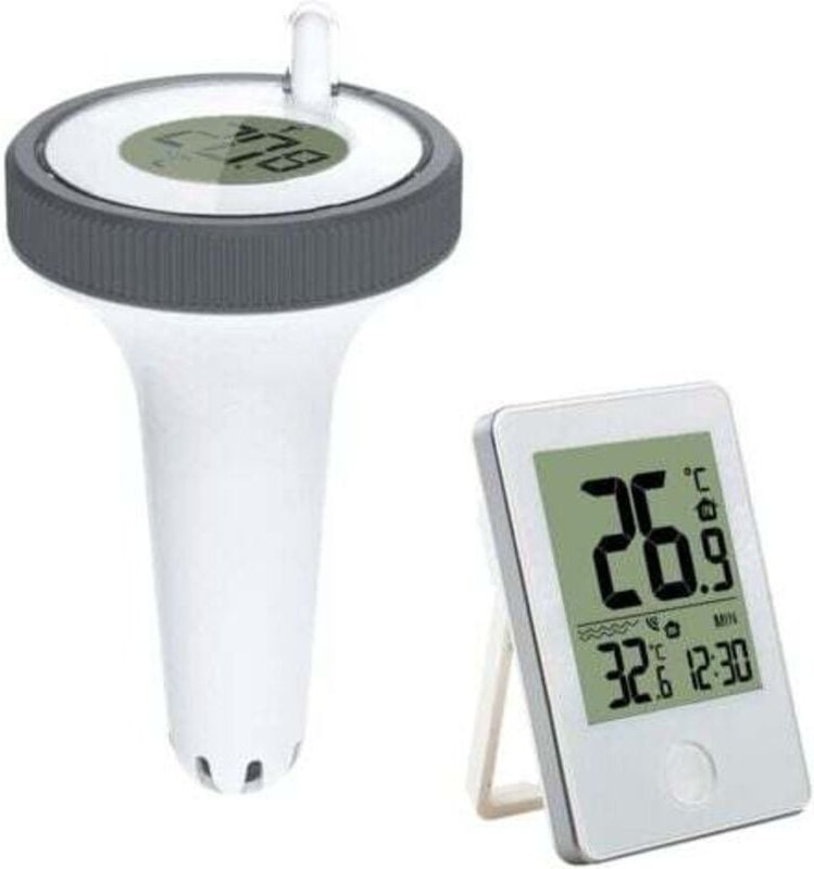 Thumbnail - Wireless Radio Connect Schwimmendes Pool-Thermometer, Wassertemperatur-Thermometer mit digitalem Empfänger für den Innen...