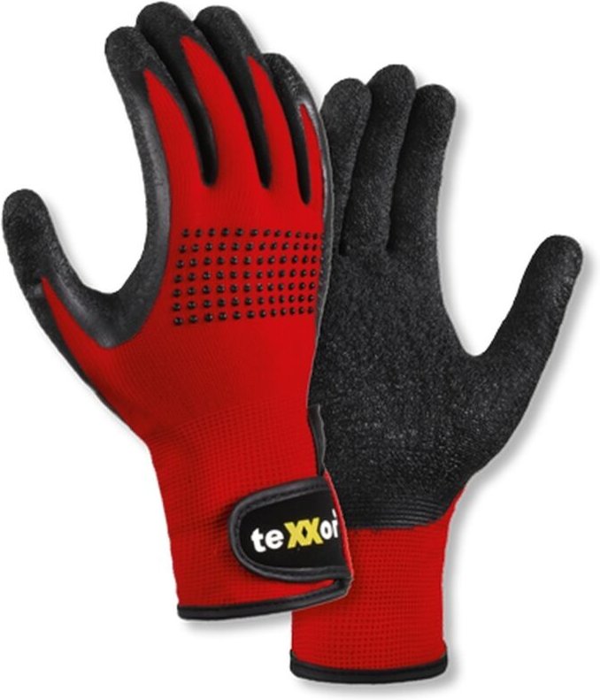 Nylon-Montagehandschuhe 24268 Gr.8 schwarze Latexbeschichtung