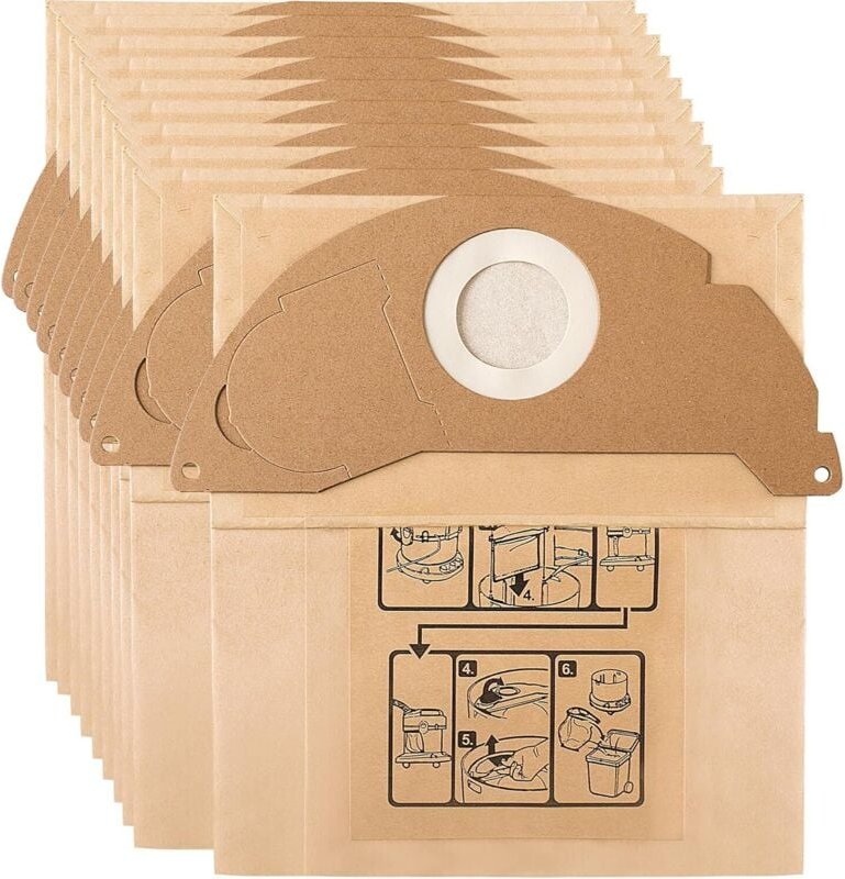 10 Remplacement Sac pour Aspirateur Karcher WD2 MV2 WD2250 A2004 6.904-322.0 - Lntyq