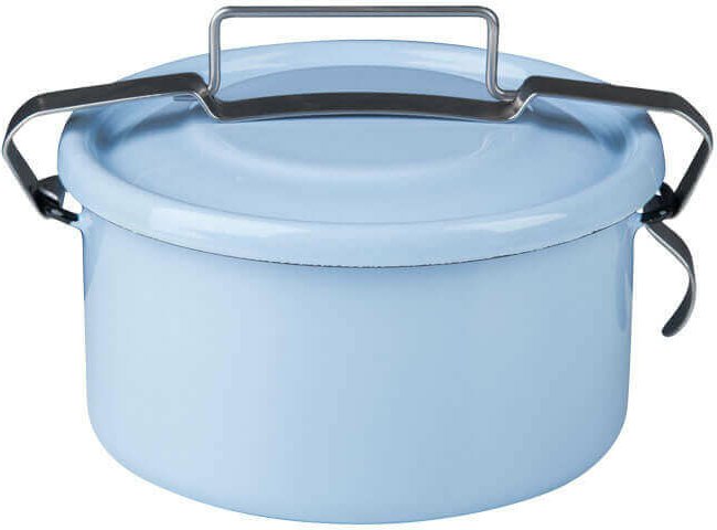 Riess-kelomat - Riess Essensträger Dichtungsdose rund Ø14 1 Liter mit Deckel und Tragegriff Pastell Blau