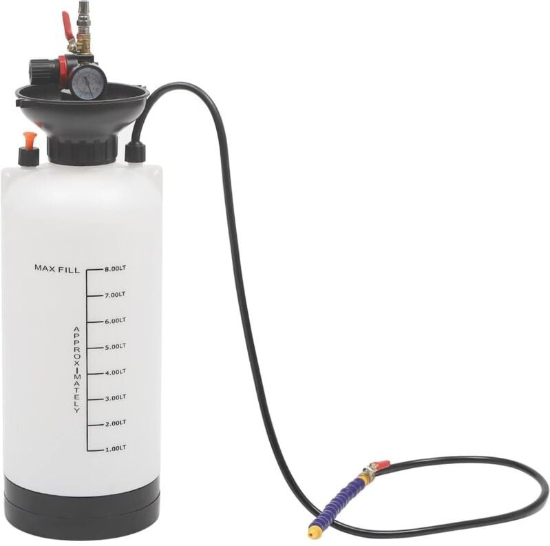 Öleinfüllgerät 8L Pneumatisch Öl Befüllgerät Wechsel Gerät Getriebeöl Pumpe für Werkstattproduktionslinien, Ölwechselzen...