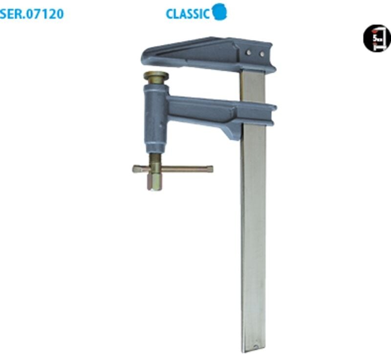 4er Pack Chromstahl/gezahnte Pumpenzwingen Classic Saillie 120, Querschnitt 35 x 8, Spannkraft 1500