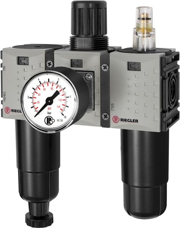 We 3-tlg. »FUTURA-mini «, Metallbe., Stand.mano., G1/4, 0,5-10, ha - Riegler