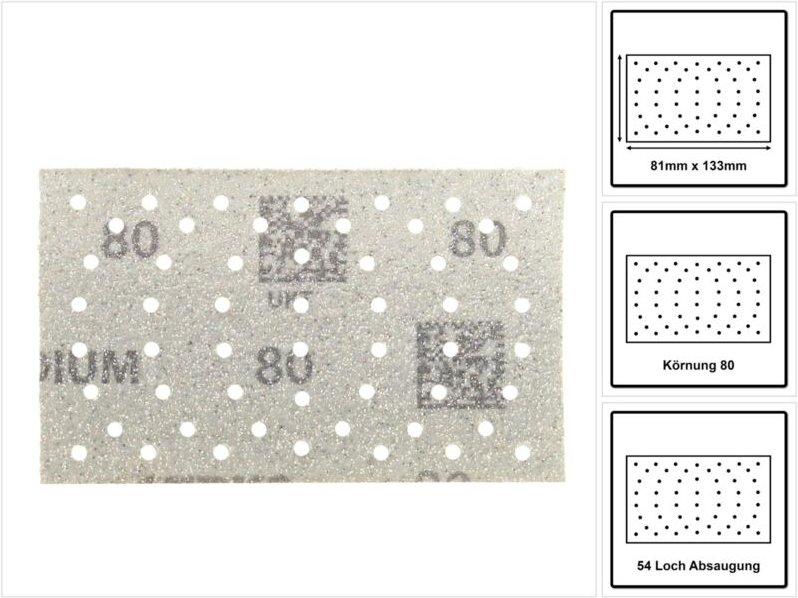 Mirka - Iridium-Schleifmittel-Streifen 81 x 133 mm Multihole k