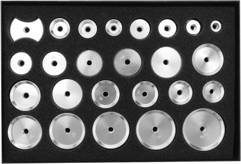 25 StüCke Uhr ZurüCk Fall Metall Aluminium NäHer Presse Stirbt Reparatur Werkzeug