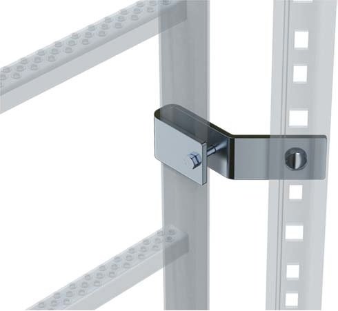 Zarges Schienenbefestigung für Leiterholm Edelstahl 58 × 25 mm Holme