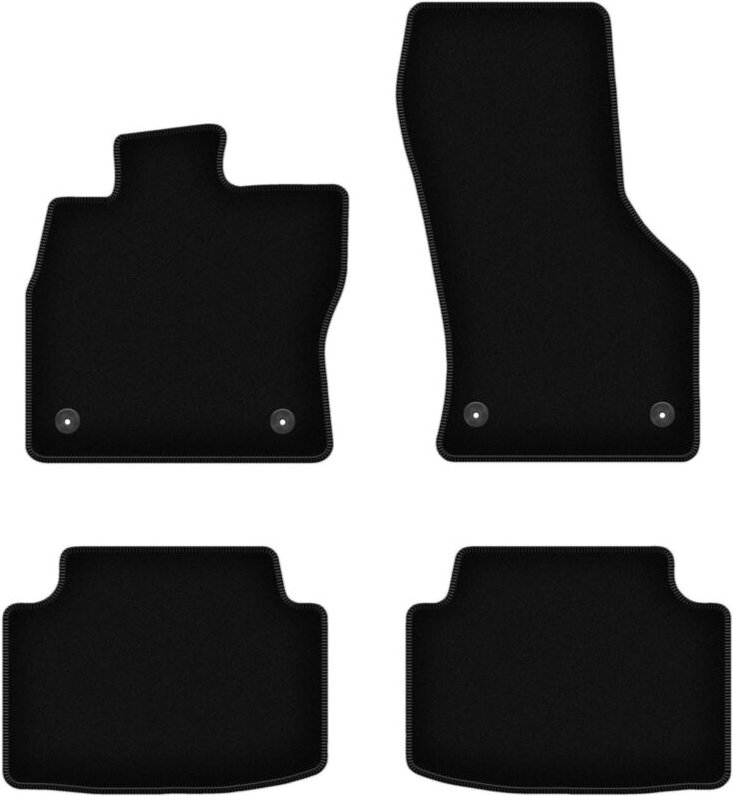 BASIC schwarze Veloursmatten für: Volkswagen Tiguan II Crossover (2015-)