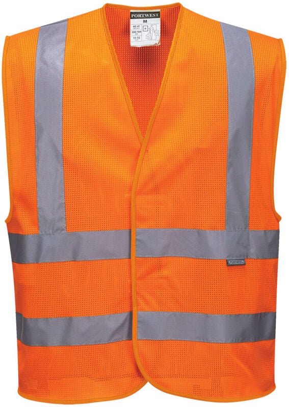 Weste HV Strick Orange 4XL/5XL