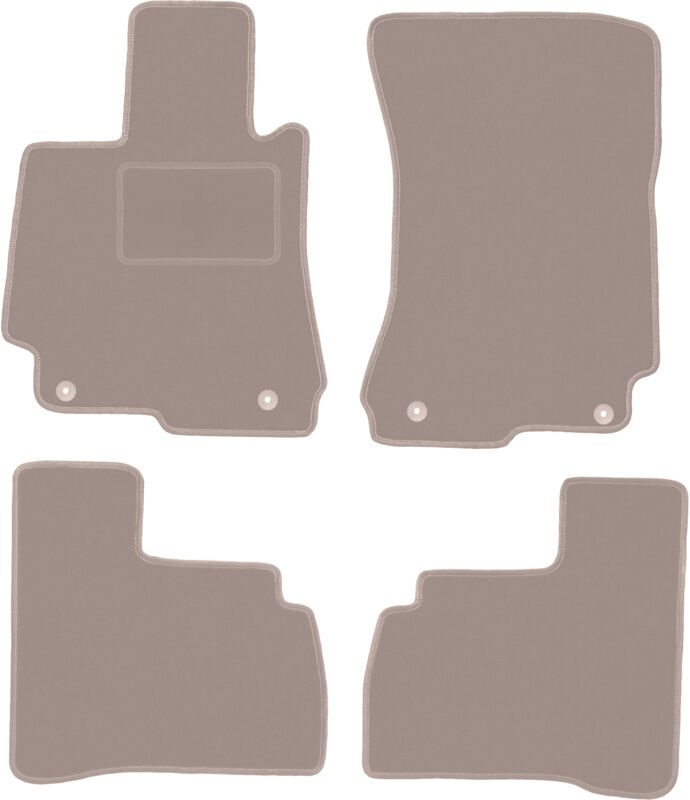 Beige Veloursmatten für: Mercedes W221 S-Klasse Limousine kurz (2005-2013)