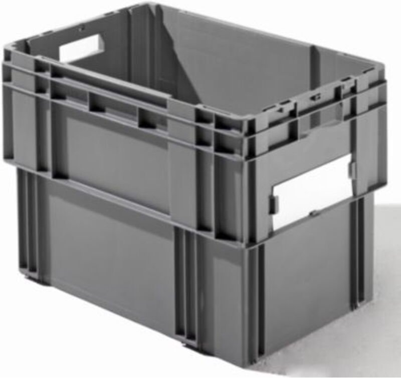 Drehstapelbehälter pp grau L600xB400xH420mm La-ka-pe