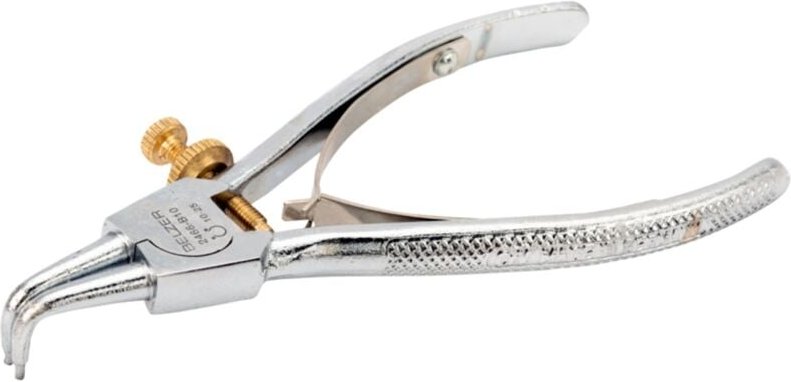 Bahco Zange für Außensicherungsringe mit um 90° abgewinkelten Backen, verchromt, 10 bis 25 mm