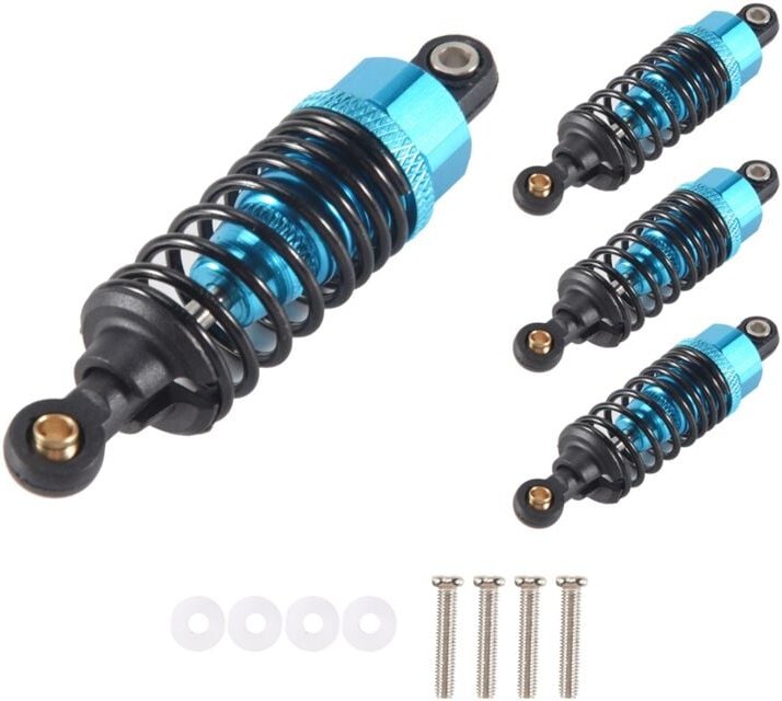 Thumbnail - 4 StüCk Aluminium Legierung Stoß DäMpfer Set FüR TT-01 TT01 TT-02 TT02 1/10 RC Auto Upgrade Teile,Blau