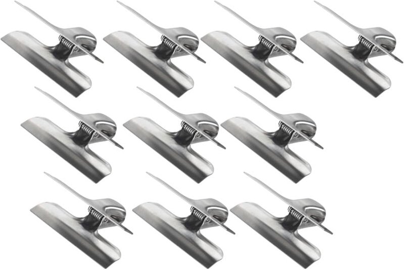 Küchenklammern aus Edelstahl, 10er-Set