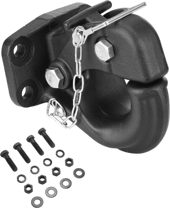 Mophorn-Bolzenhaken, 30.000 lbs Anhängelast, passend für 2,5-3 Zoll Lünettenringe, Montagesatz, schwarze Pulverbeschicht...