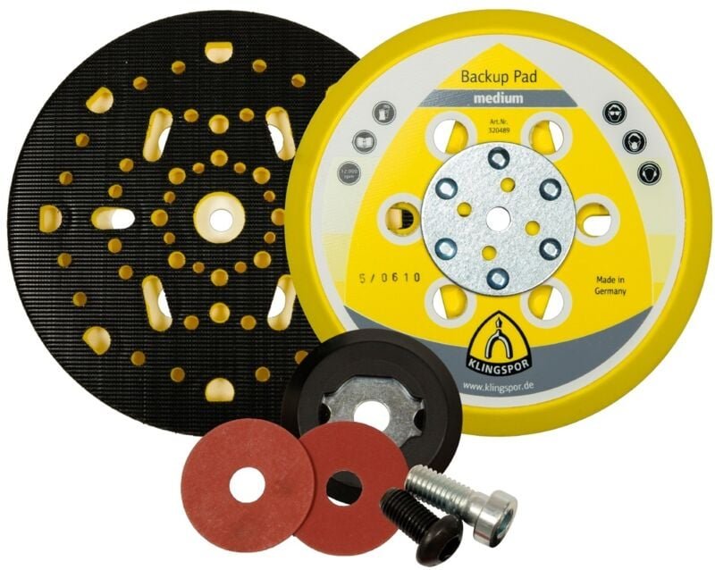 Klingspor HST 555 Haftstützteller, 150 mm MEDIUM Gewinde M8/5/16