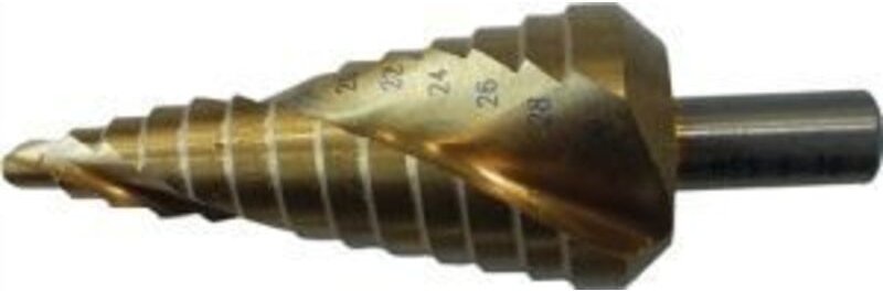 PTG - Stufenbohrer hss spiral genutet -tin- mit Kreuzanschliff 12,00 - 20,00 x 1 mm