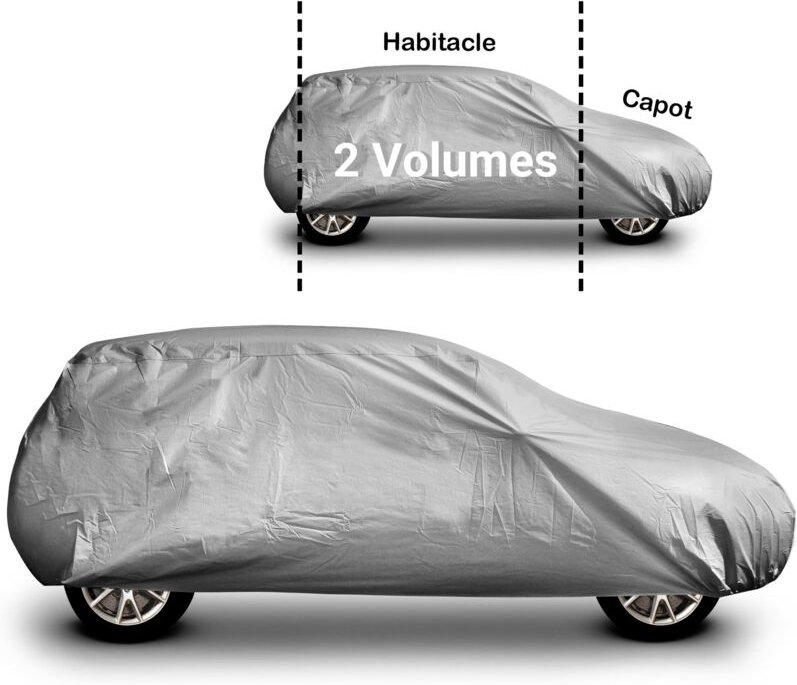 Schutzhülle für Auto WERKA PRO - Wasserdicht und wetterfest Größe XXXL: 533x178x119 cm