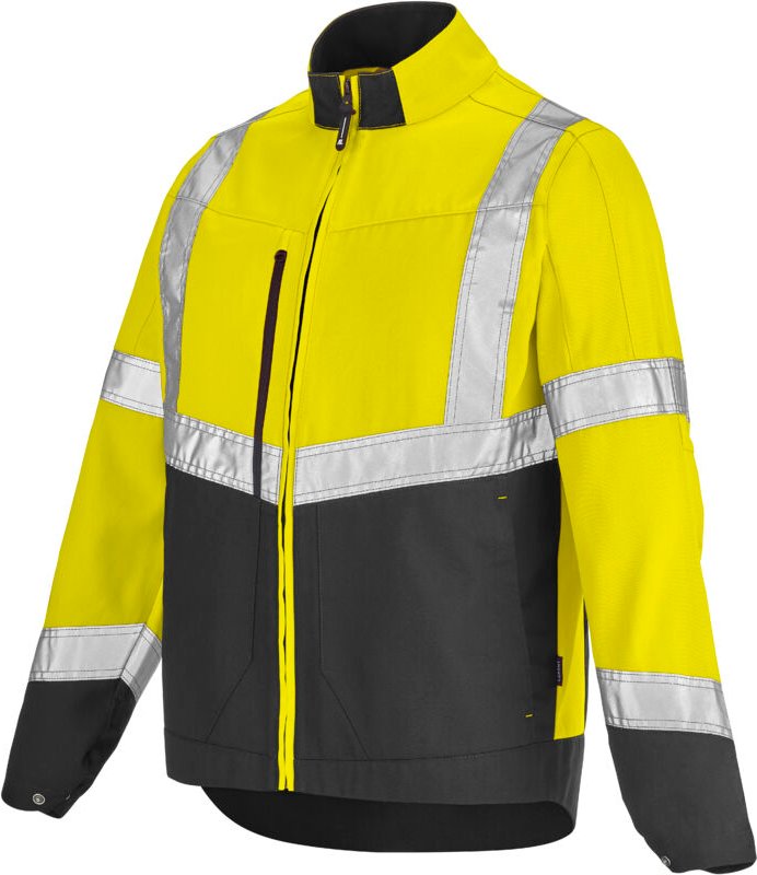 Lutea-Jacke Pi Gelb Fluo / Anthrazit Grau Xl