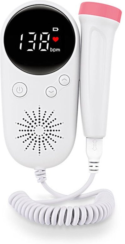 Fetaler Herztonmonitor, tragbarer digitaler Herzfrequenzmonitor mit LCD-Bildschirm, schützen Sie Ihr Baby