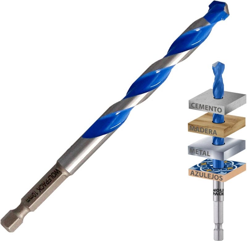 Universal-Sechskantbohrer ø 10,0 mm. (Blister 1 Stück)