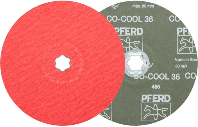 PFERD COMBICLICK Keramikkorn Fiberscheibe Ø 180mm CO-COOL36 für Edelstahl 25 Stk