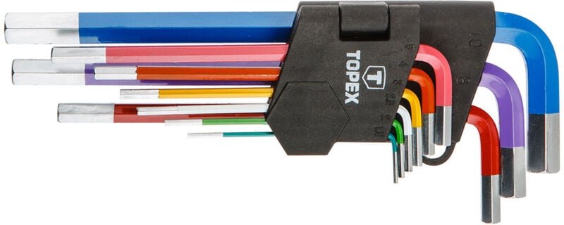 Sechskantschlüssel, farbig, 9er-Set