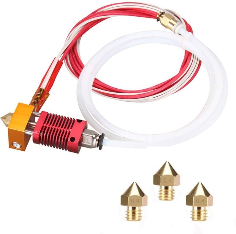 3D-Drucker-Düsen-Set, MK8-Hotend-Set, kompatibel mit Alfawise U20 U30, Creality Ender 3, montiertes MK8-Extruder-Hot-End...