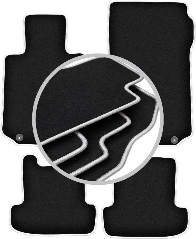 CARLUX-SILVER Autofußmatten für: Mercedes W207 Coupe E-Klasse (2009-)