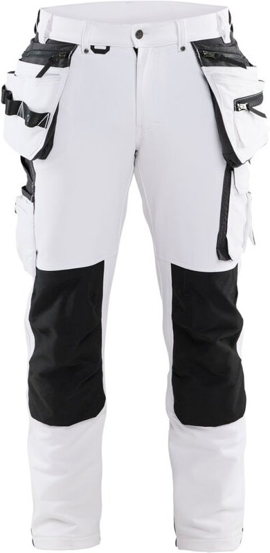 Arbeitsstretchhose für Maler 4D 1079 - Weiß/Dunkelgrau 3XL - FR(54) - SE(C60) - Kurz