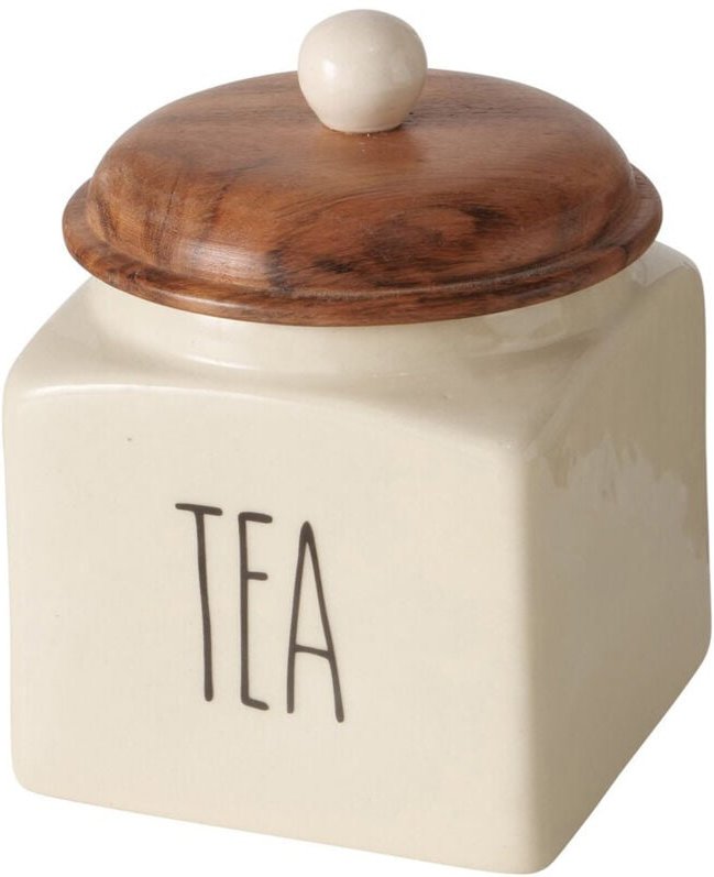Keramikbehälter für Lebensmittel, Holzdeckel, suggy