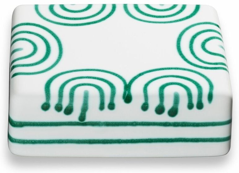 Gmundner Keramik - Grüngeflammt, Oberteil Butterdose