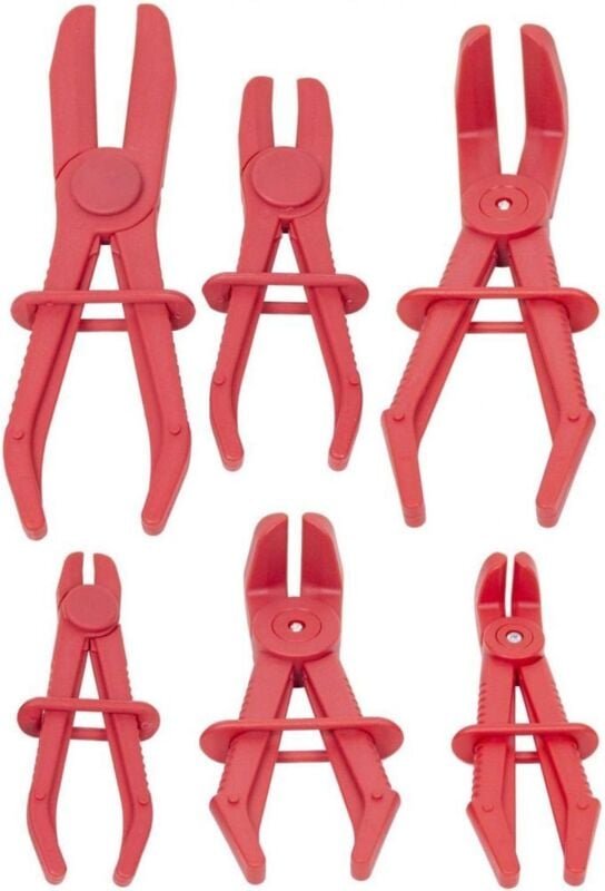 Longziming - 6-teilige Schlauchklemmenzange, 3 Größen, Schlauchklemmen-Werkzeugsatz, Kunststoff-Schlauchklemmenzange, Kr...