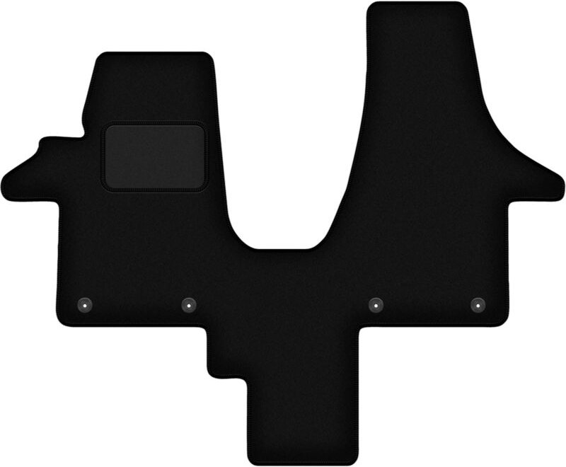 Fahrermatte schwarz für: VW Transporter T5 Caravelle 2-Sitzer (2003-2015)