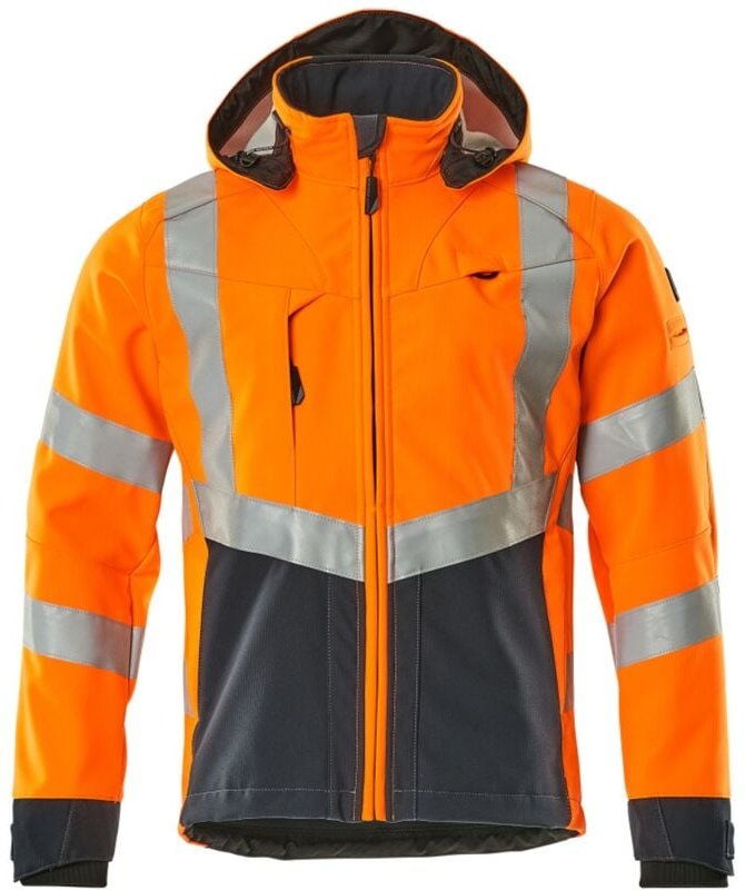 Safe supreme Soft Shell Jacke Blackpool 15502-246-14010 Gr. m orange/schwarzblau - Mascot