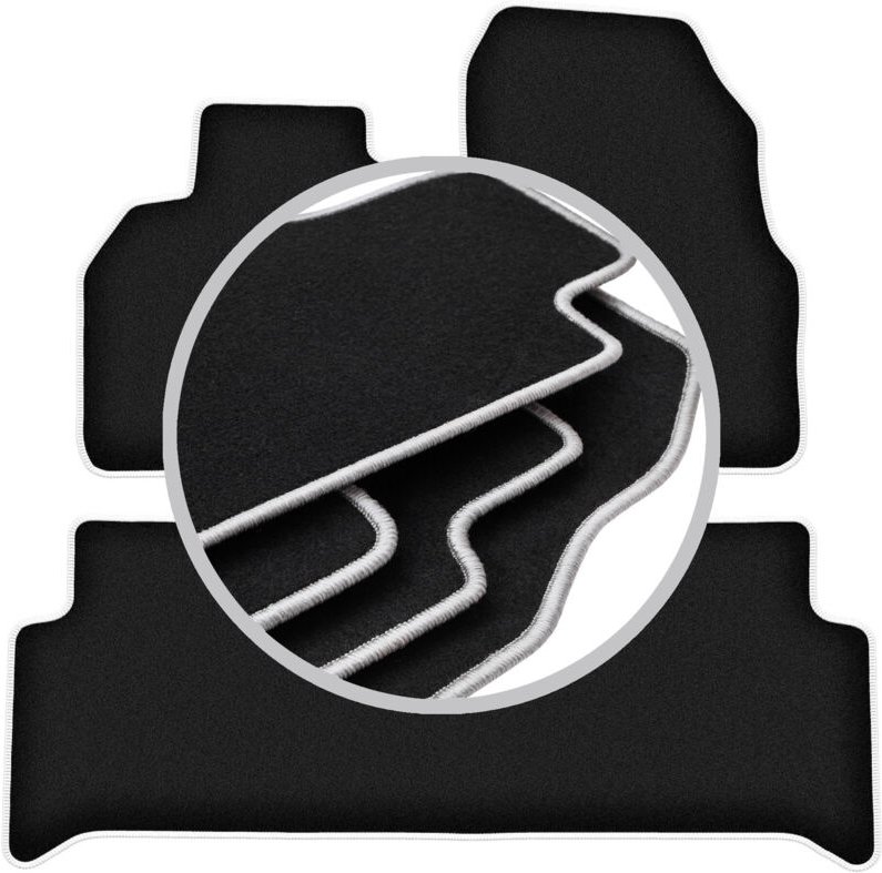CARLUX-SILVER Autofußmatten für: Renault Grand Scenic II Minivan (2003-2009)