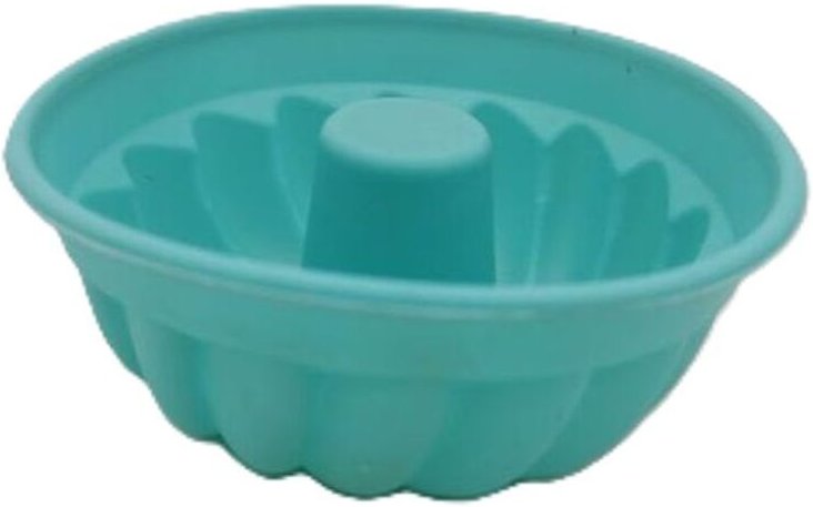 12x BURI Mini Gugelhupfform 12er Set Blau Napfkuchen Rühr Rund Marmor Backen