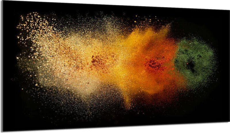 Glasschutzplatte für den Herd 90x52 Gewürze