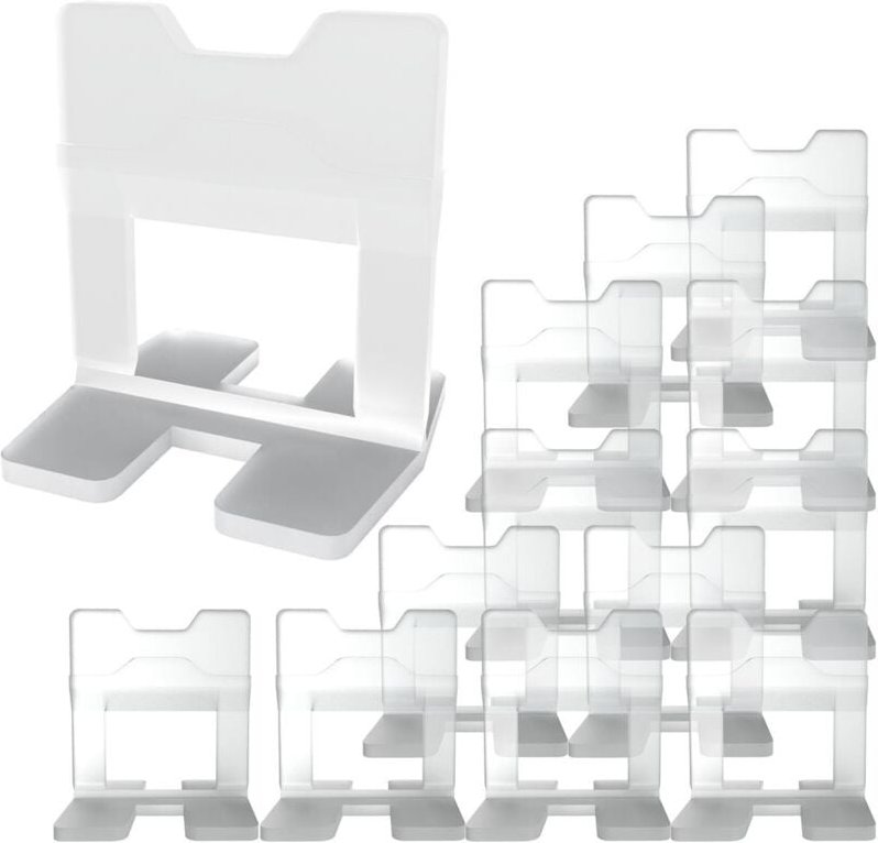 200x Zuglaschen für Fliesen-Nivelliersystem, Verlegehilfe und Abstandshalter zum Fliesenlegen, Fliesenstärke von 3-12 mm...