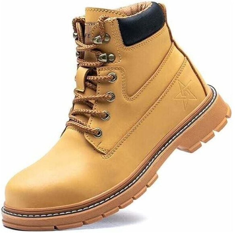 Thumbnail - Gabrielle Sicherheitsschuh für Herren und Damen, wasserdichte Leder-Arbeitsstiefel, leichte Stahlkappe, unzerstörbare Si...